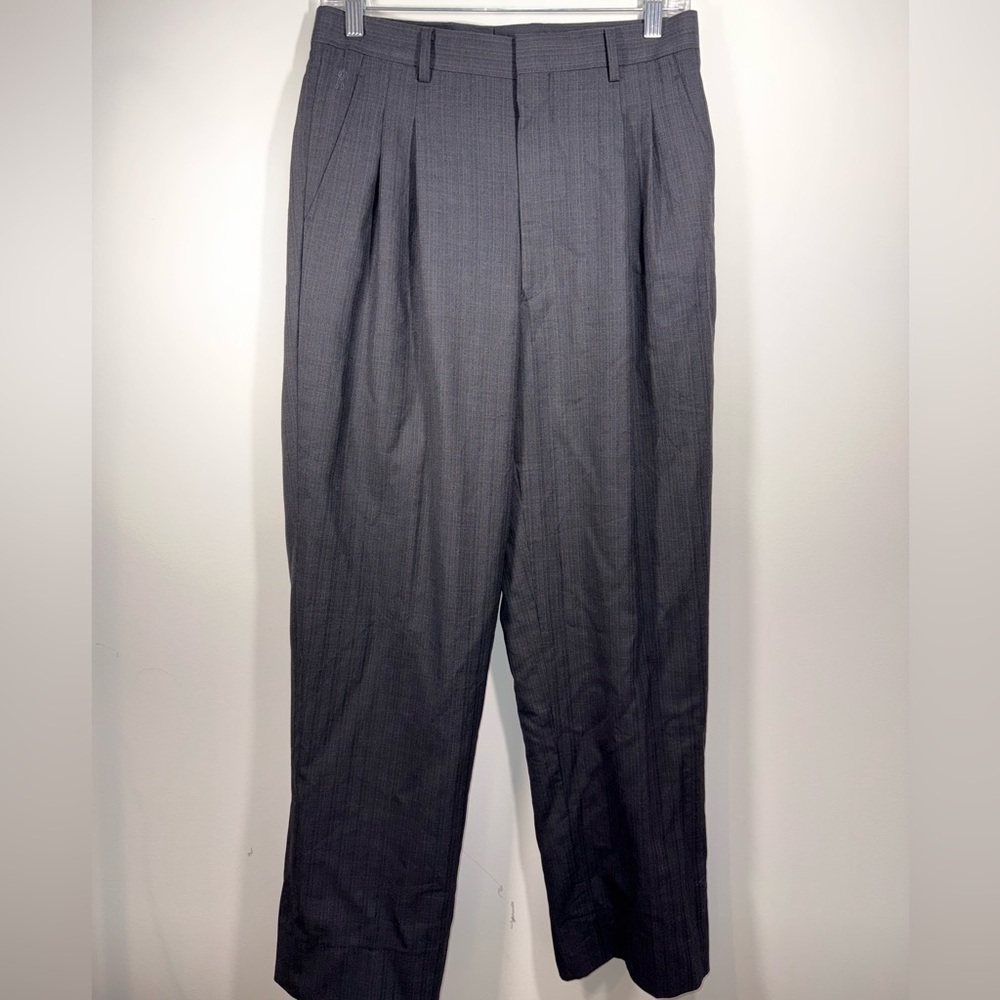 Roberta Di Camerino Business Men’s Black Pinstripe Dress Pants Size 44/31